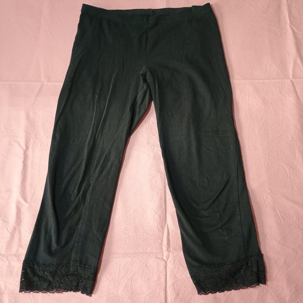 Miley Cyrus Max Azria Girls Large Lace Legging Black Stretch 95% Cotton Cute
